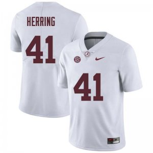 NCAA Men's Alabama Crimson Tide #41 Chris Herring Stitched College Nike Authentic White Football Jersey NX17H67ES